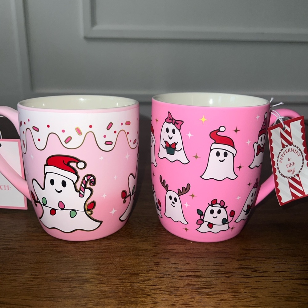 Christmas Ghost mug set of 2